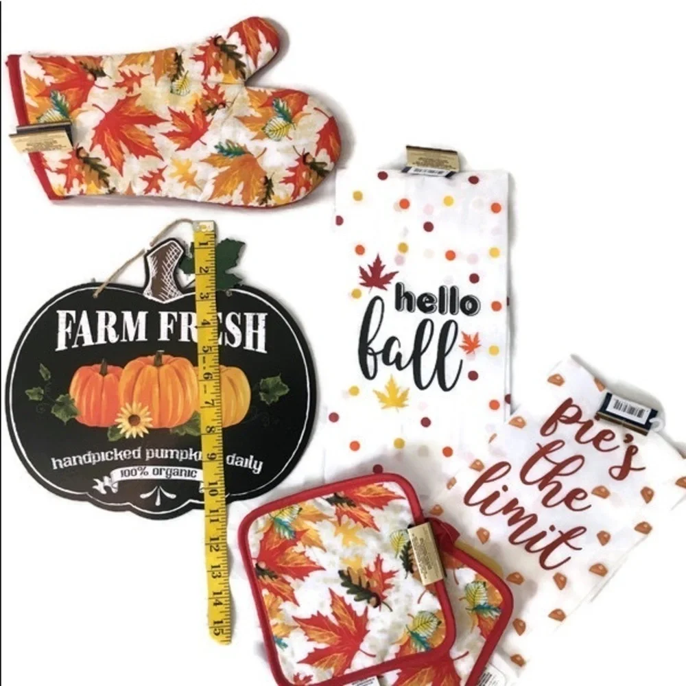 Fall Decor Kitchen Bundle 6 Piece NEW